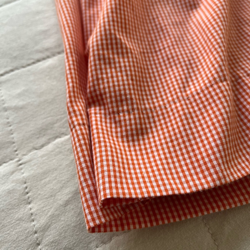 University of Tennessee UTK VOLS Orange White Check Gingham Smoked Dress 24 mo - Picture 8 of 12